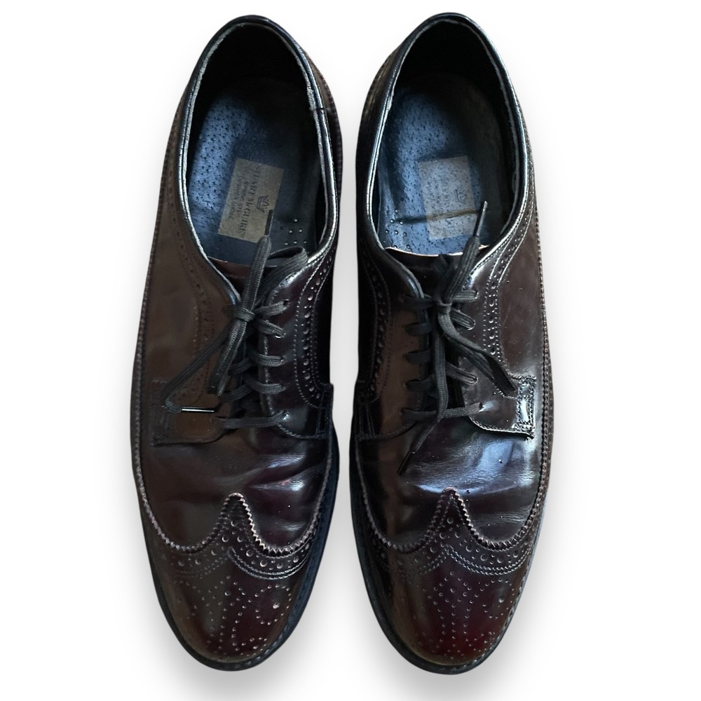 Stuart McGuire Men's Burgundy Wingtip Brogues Oxford Leather Dress Shoes 9.5‎ C